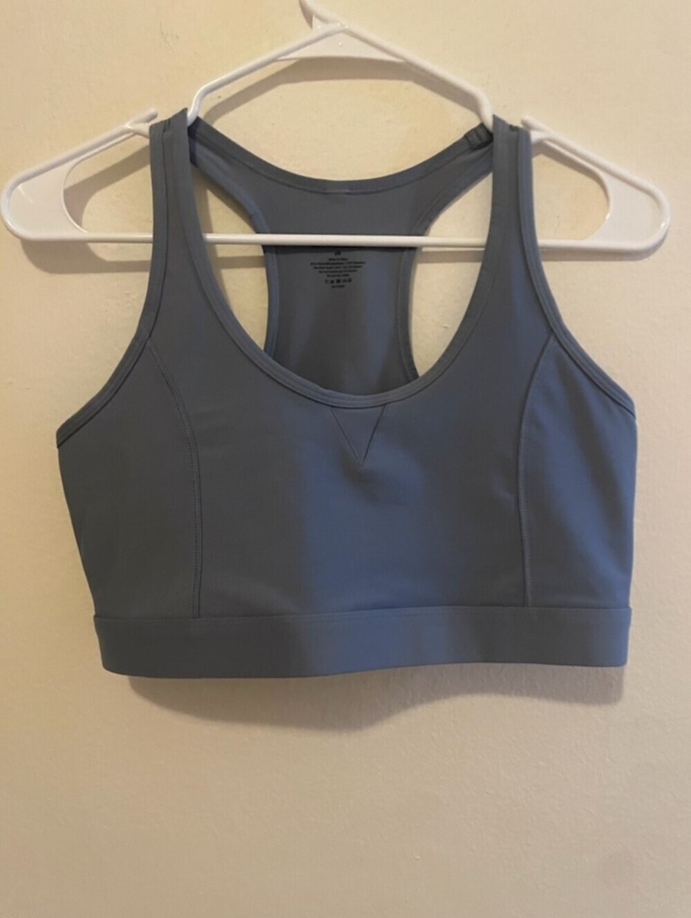 SUMMERSALT The Midi Sports Bra Back Pocket 10 crop top EUC Gray Blue